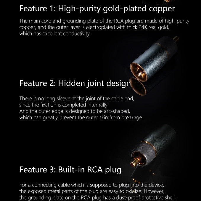 ddHifi RC30A/RC40A/RC30B - RCA to 3.5 (120cm)