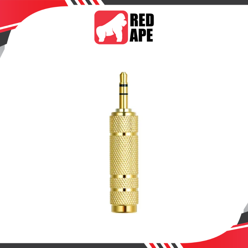 6.5mm/6.35mm to 3.5mm Audio Adapter - Male 3.5 to Female 6