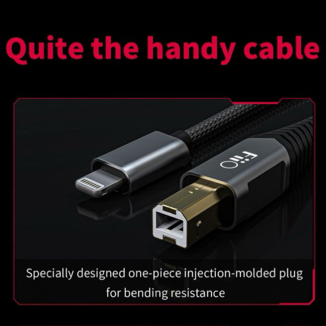 FiiO LD-TC1 LD-LT1 USB Type-B to Type-C / LT OTG Tinned Copper Core Aluminum Alloy Shell DAC Connection Cable