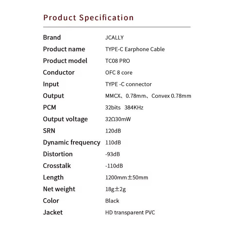 Jcally TC08 Pro - Silver MMCX