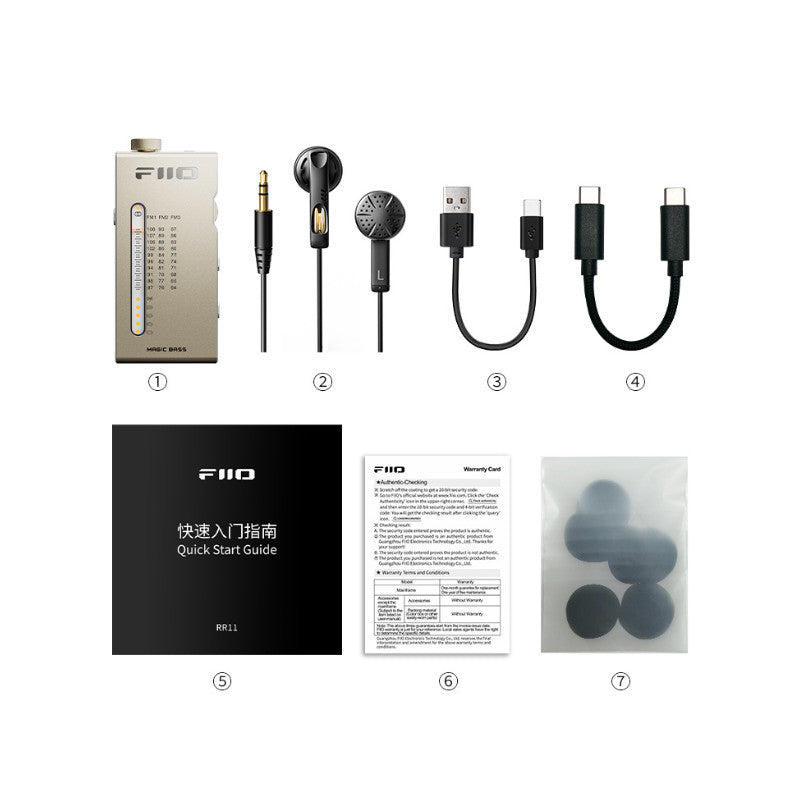 FiiO RR11 - Silver - With Brown Case