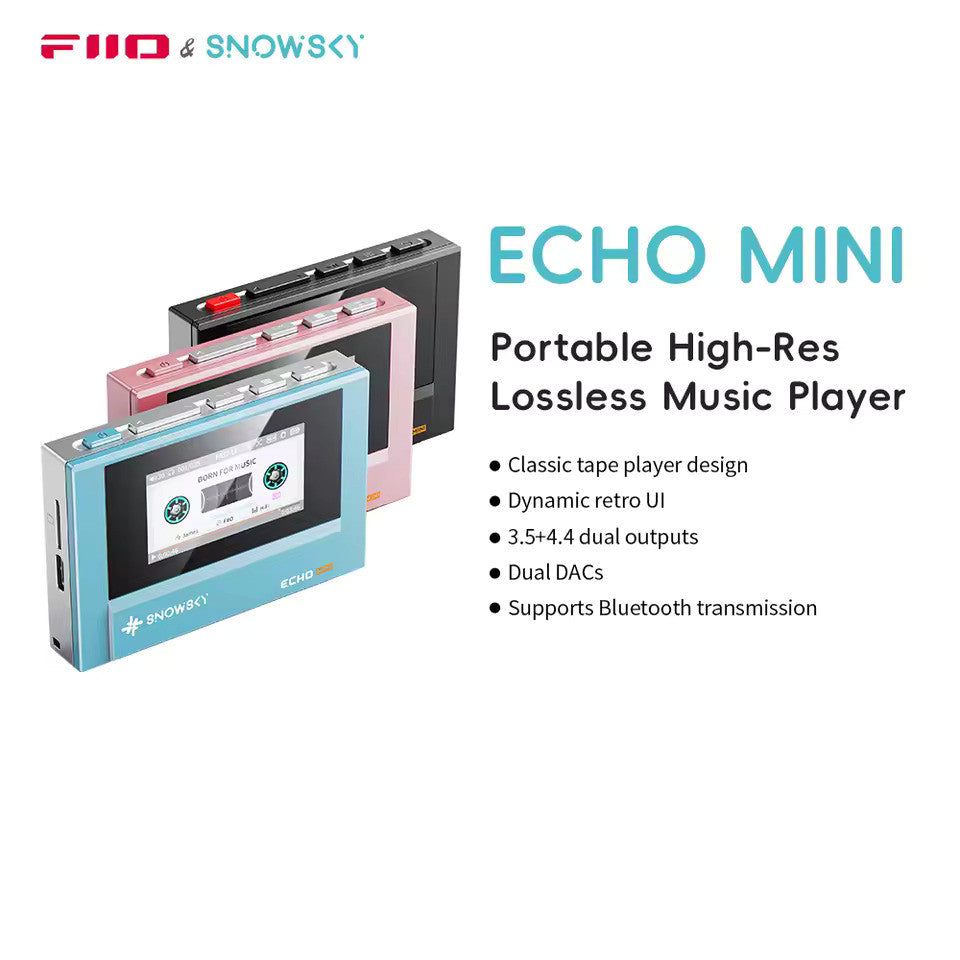 FiiO Snow Sky Echo Mini - Black - With Black Case