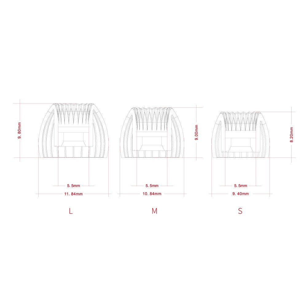 Moondrop Spring Tip - ExtraLarge (3 Pairs)