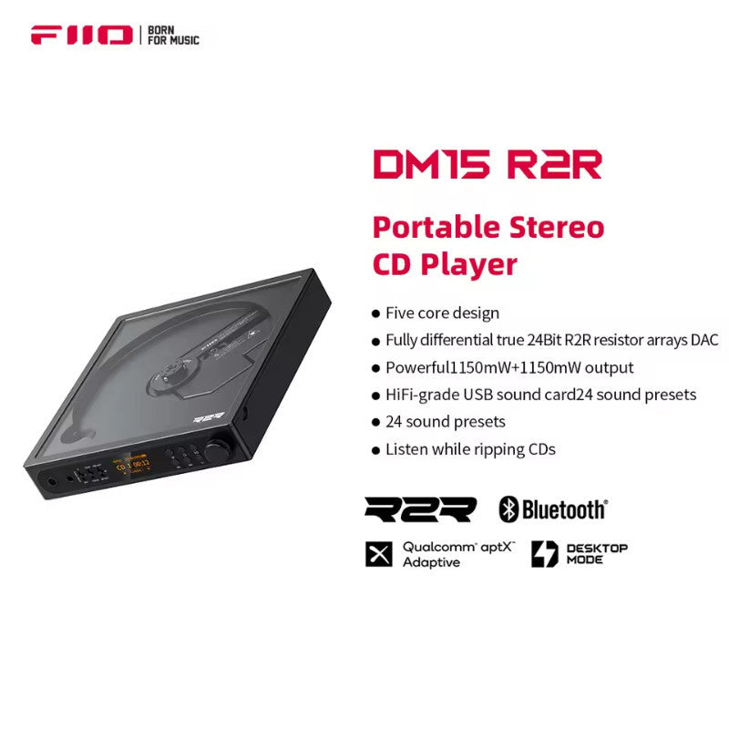 FiiO DM15 R2R - Black - With Orange Case